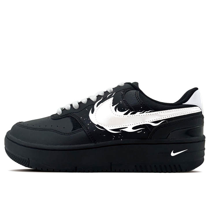 Nike Nike Gamma Force Flame Dash Synthetic Leather Abrasion Resistant Low top Skateboard Shoes Women's Black