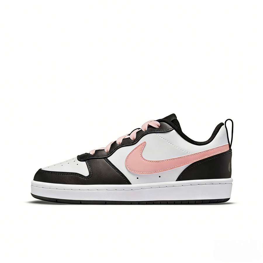 Nike Nike Court Borough Pink Classic Leather Slip Resistant Abrasion Resistant Low top Skateboard Shoes Women's Black Pink