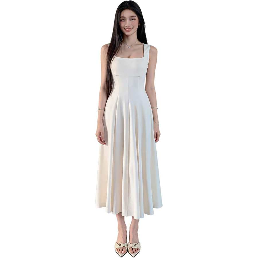 JBBCN JBBCN Slip Dresses Women's Square Collar Moderate Long
