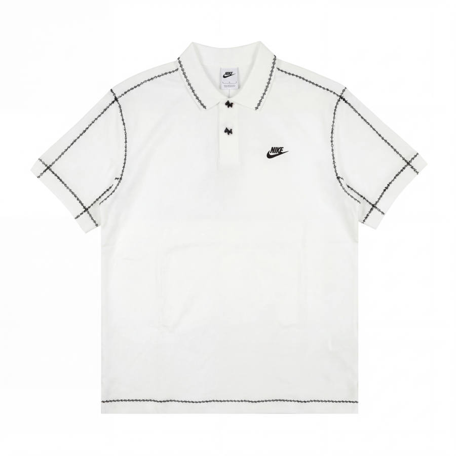 Nike Nike Polo Shirts Unisex White Polo Collar Moderate Straight Fit