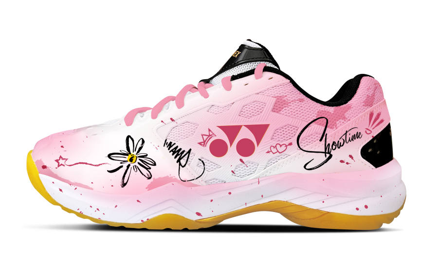 YONEX Power Cushion Abrasion Resistant Lightweight Breathable Slip Resistant Low top Badminton Shoes Unisex Pink