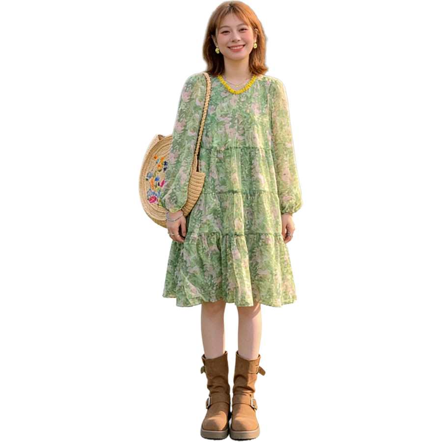 VENICEW Long Sleeved Dress Women's