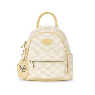 Teenie Weenie Pu Backpack Women's Cream Yellow/Cherry Blossom Pink