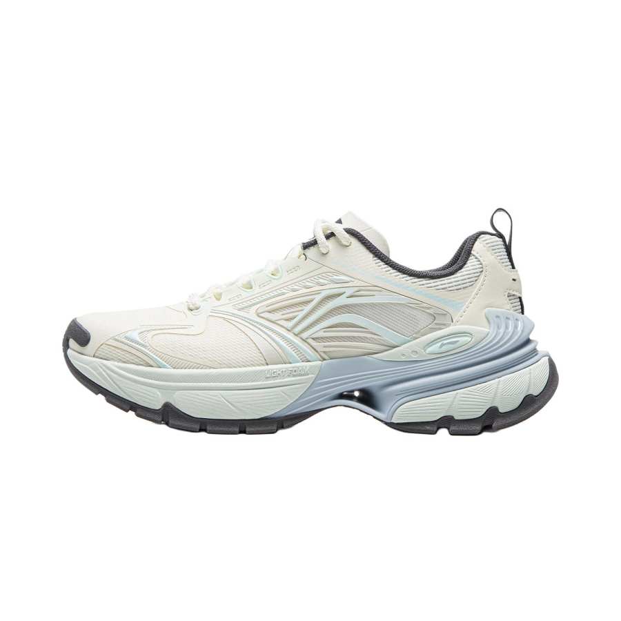 Li-Ning Li Ning Arcturus 6 Synthetic Leather Trendy Breathable Rebound Low top Casual Shoes Women's Ivory