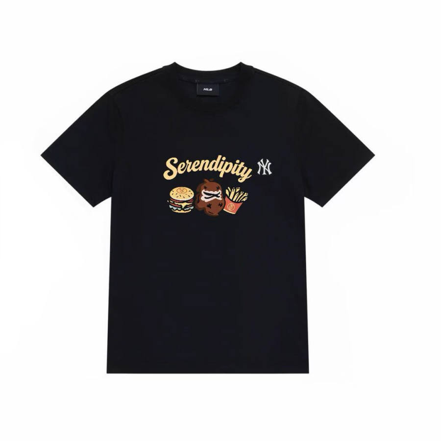 MLB MLB T Shirts Unisex Black Crew Neck Thin Straight Fit