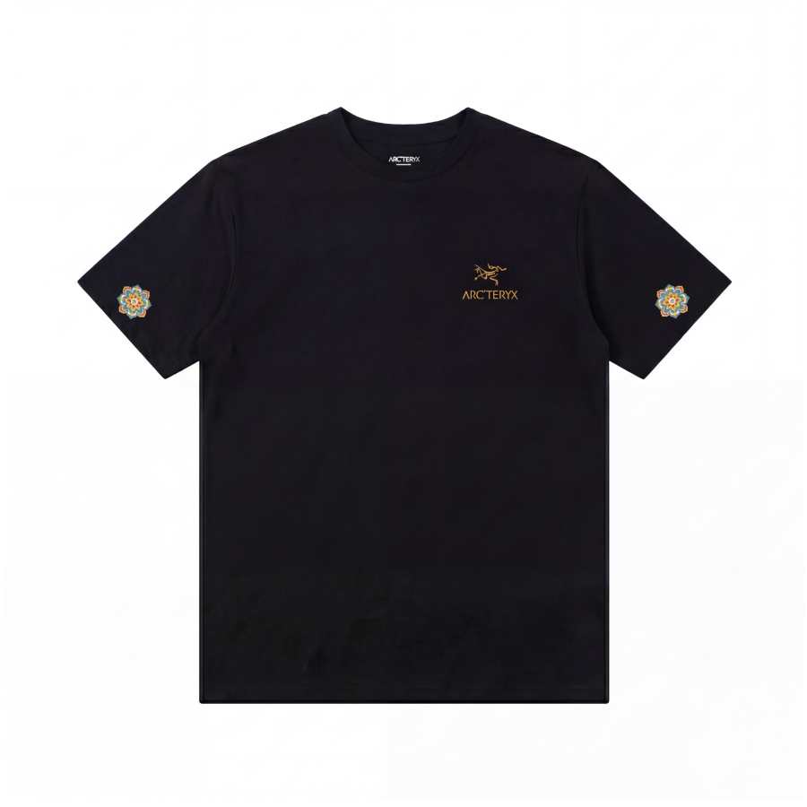 Arcteryx T Shirts Unisex Black/24k Black Crew Neck Moderate