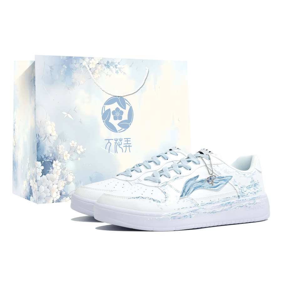 Li-Ning Li Ning Floating Boat Myriad Flower Play, Whale Fall Upon The Sea, Shopping Bag Abrasion Resistant Low top