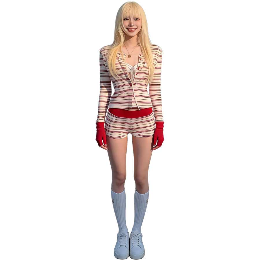 JBBCN Casual Suits Women's V Neck Moderate Short