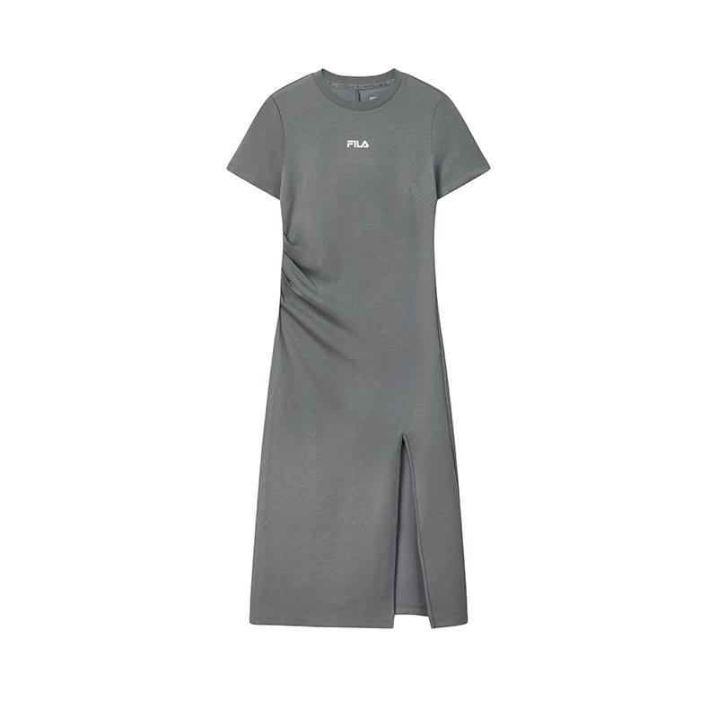 FILA ORIGINALE Short Sleeved Long Skirt Women's Granite Gray