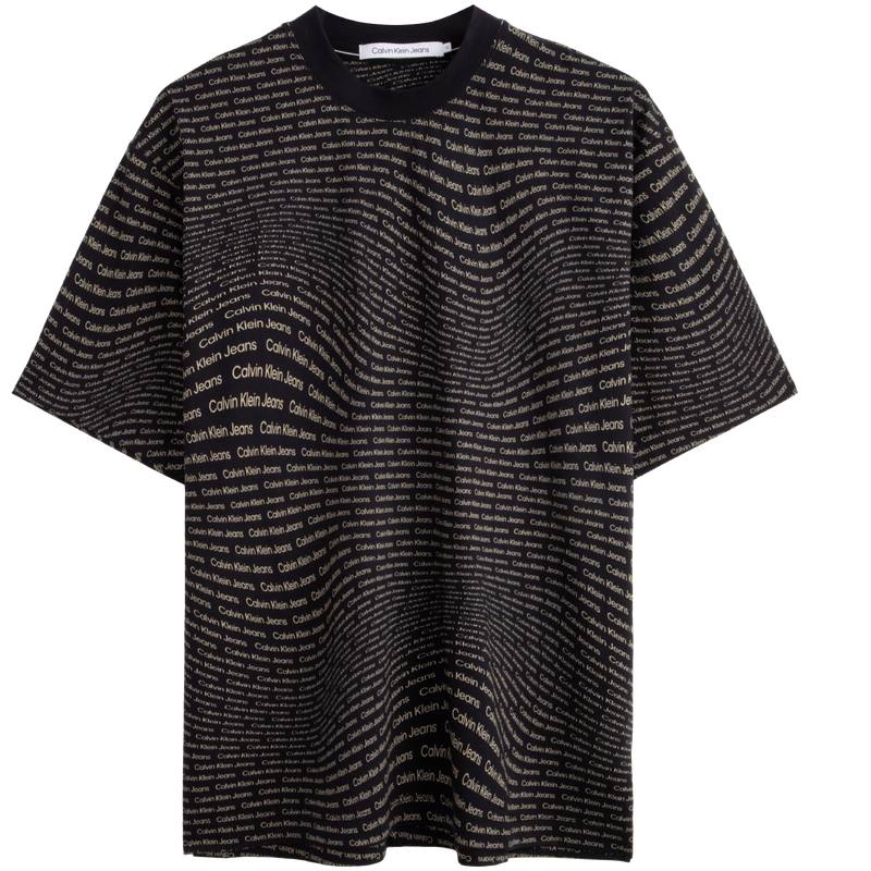 CALVIN KLEIN T Shirt Men's Letter Black