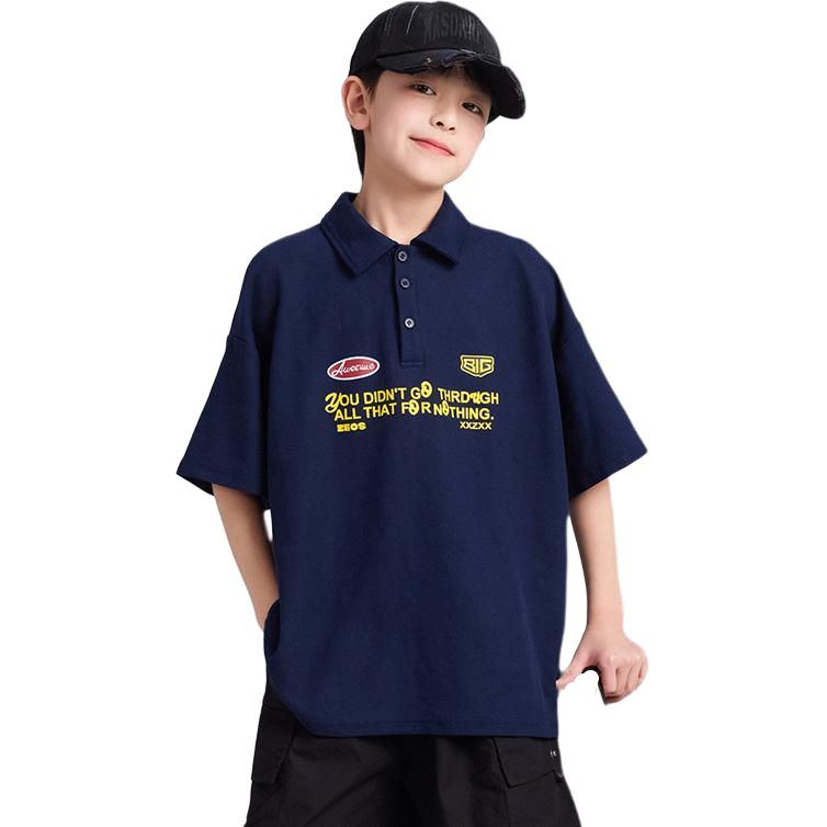 PLANDOO PLANDOO Kids Polo Shirts Stand Collar Thin