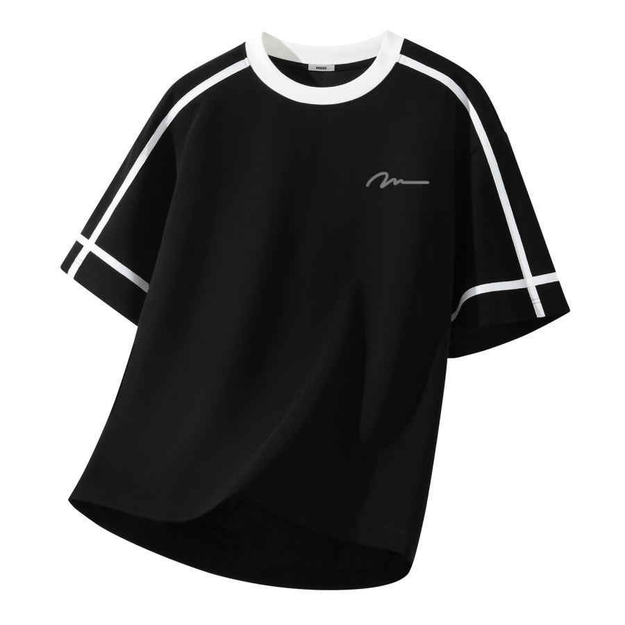 MINISO T Shirts Unisex Crew Neck Moderate Straight Fit