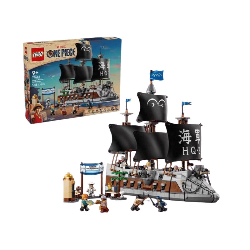 LEGO ONE PIECE Collection Logtown Marine Battleship Assembly Plastic Building Blocks 1705pcs 75646 ABS