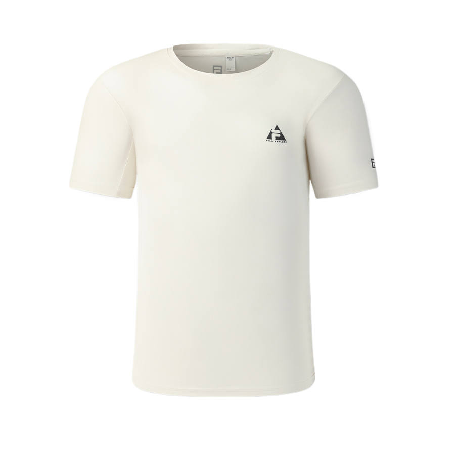 FILA Explorer T Shirts Men's Bright White Crew Neck Moderate