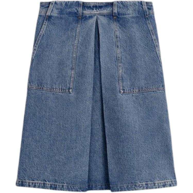 COS Denim Long Skirts Women's Blue Moderate Mid Length A Line Skirt