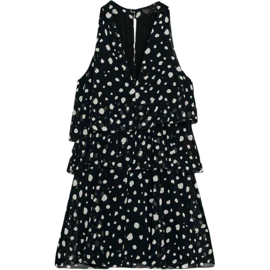 ZARA Sleeveless Dresses Women's Black/Nude Moderate