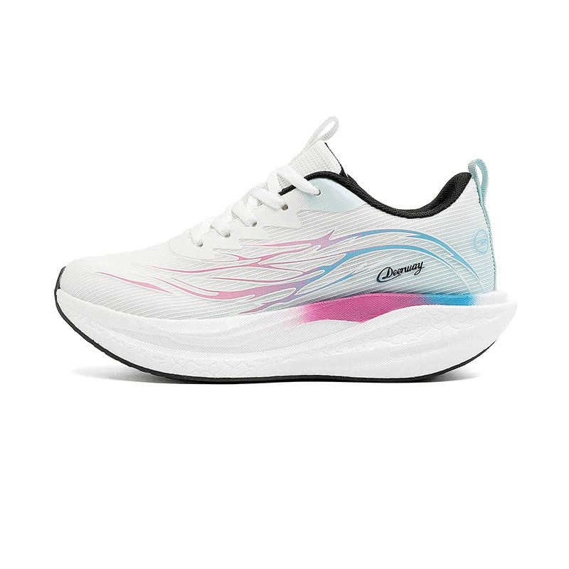 DEERWAY Cushioning Breathable Moisture Wicking Lightweight Height Increasing Rebound Running Shoes Women's Blue Purple