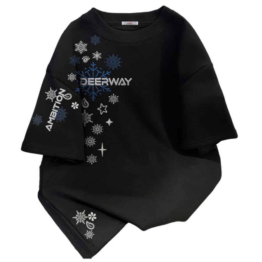 DEERWAY T Shirts Unisex Crew Neck Thin Straight Fit