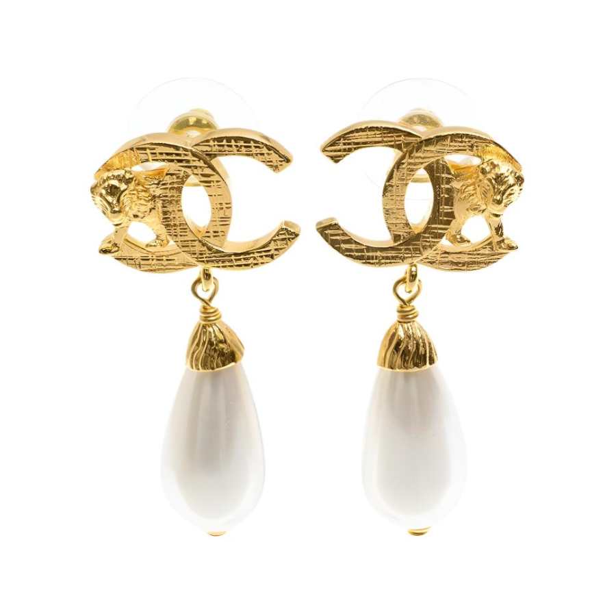 CHANEL CHANEL Earrings Women's Gold