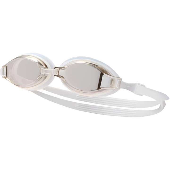 Nike Nike Anti Fog Wide Field Of View Adjustable Swim Goggles Coated Lens Unisex Silver