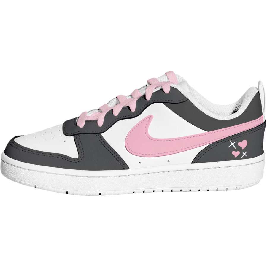 Nike Nike Court Borough Dark Night Sweetheart Slip Resistant Anti Kick Cushioning Abrasion Resistant Breathable Low top