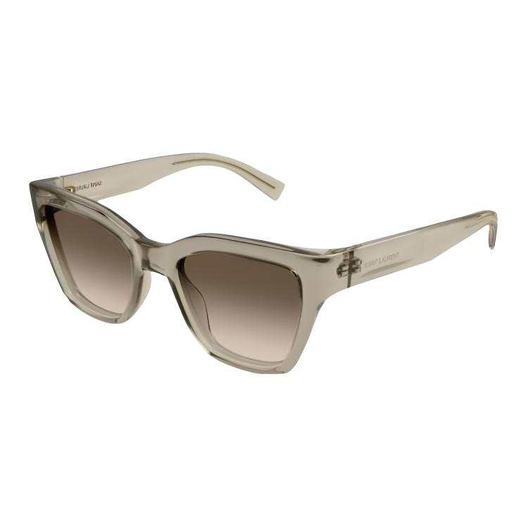 SAINT LAURENT SAINT LAURENT Butterfly Sunglasses Men's Light Khaki