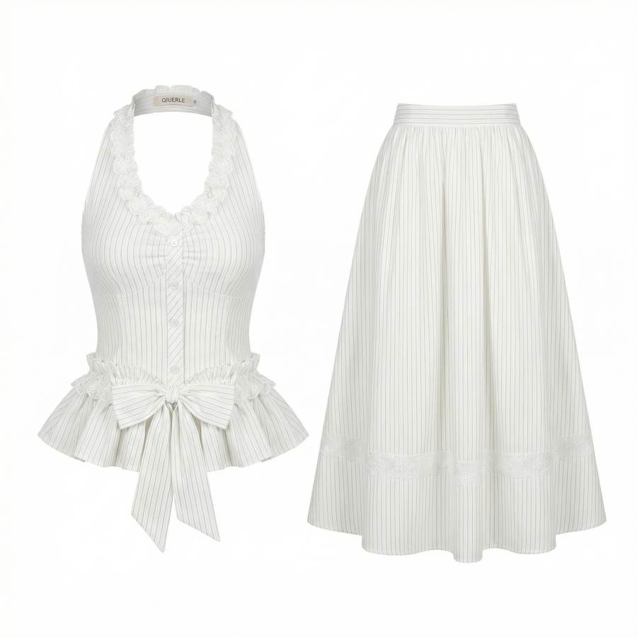 Qiuerle Skirt Set Women's Gift Box Set Included