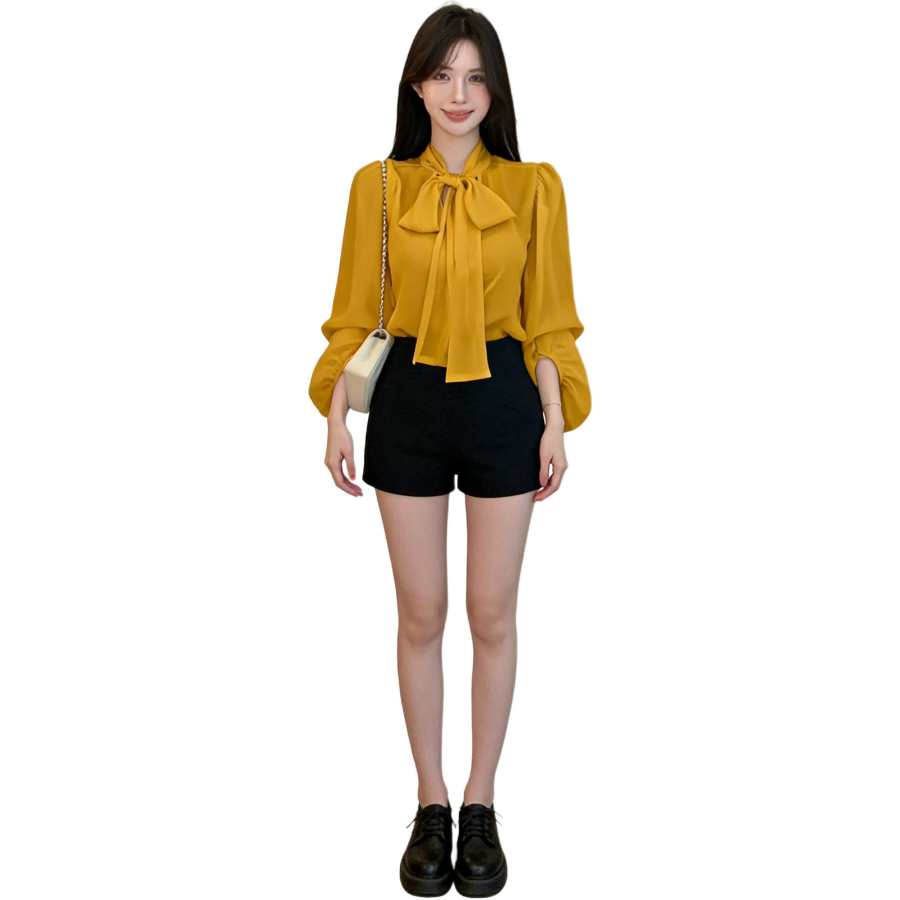 JBBCN Chiffon Shirts Women's Stand Collar Moderate