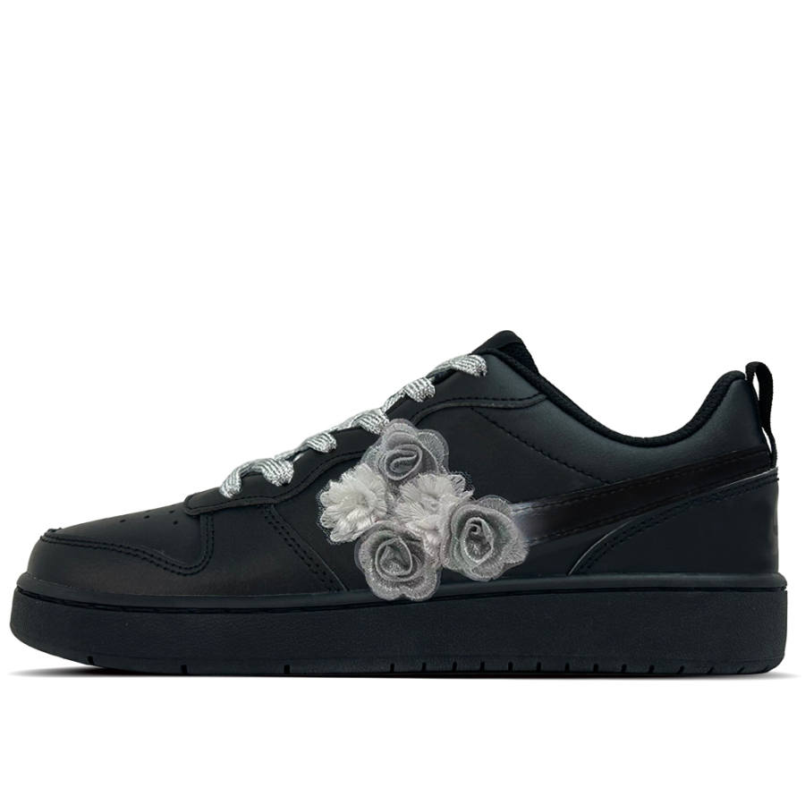 Nike Nike Court Borough Silver Mist Rose Leather Low top Kids' Skateboarding Shoes Black Teenagers