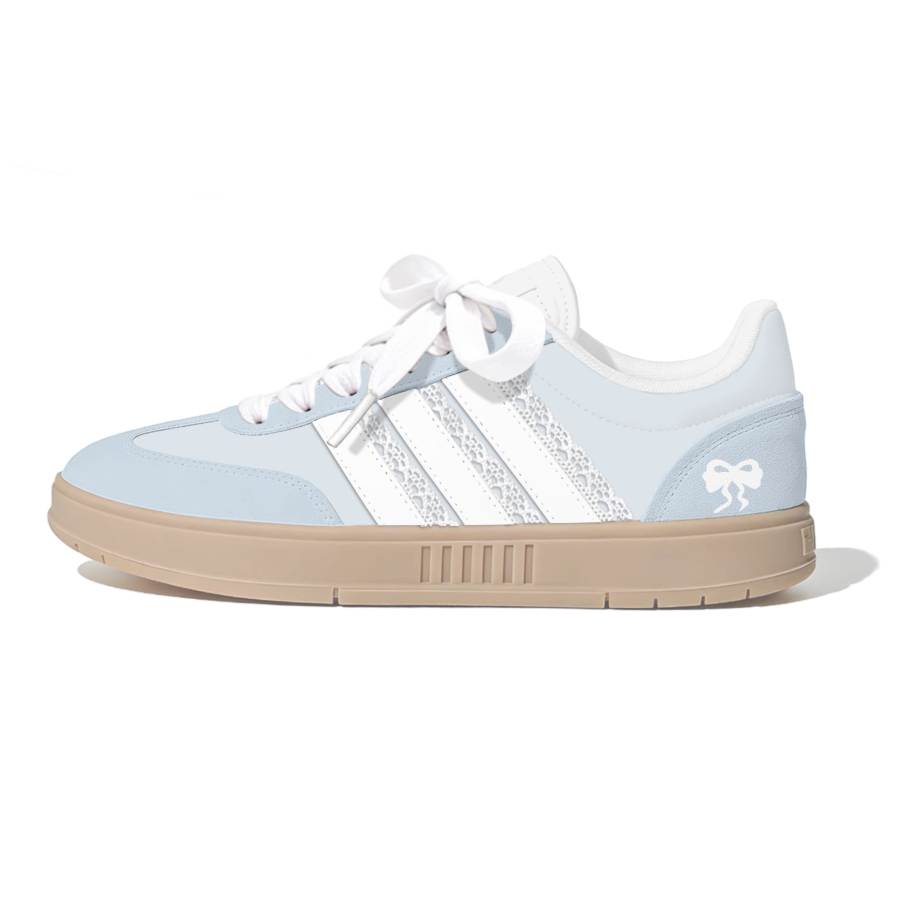 Adidas Adidas Gradas Butterfly Milk Blue Leather Abrasion Resistant Slip Resistant Low top Skateboard Shoes Women's Blue