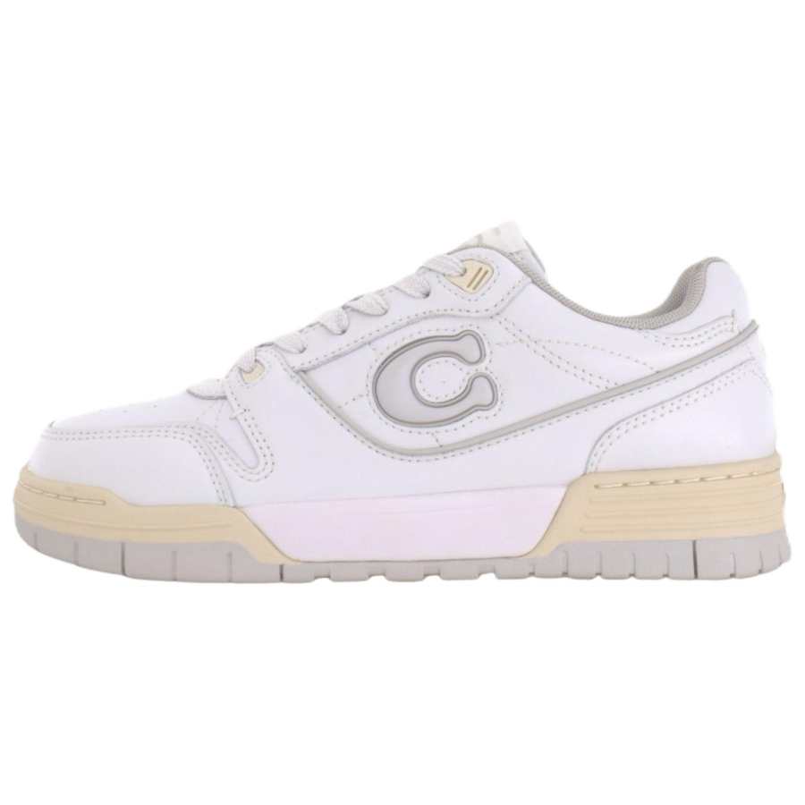 COACH Soho Synthetic Leather, Split Cow Leather, Leather Low top Skateboard Shoes Women's White