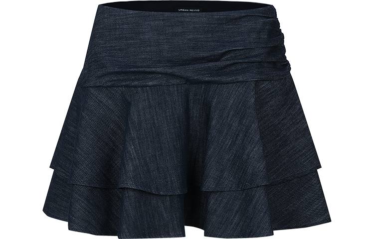 URBAN REVIVO Denim Short Skirts Women's Blue
