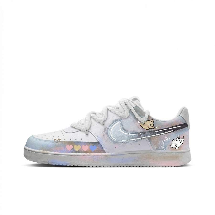 Nike Nike Court Vision Maltese, Spring, Travel Season Cushioning Abrasion Resistant Slip Resistant Low top Skateboard Shoes