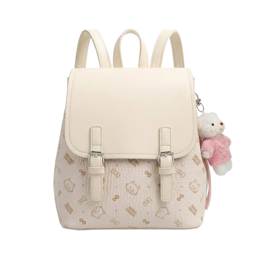 YALU YALU Polyester With PU Backpack Regular Women's Multicolor