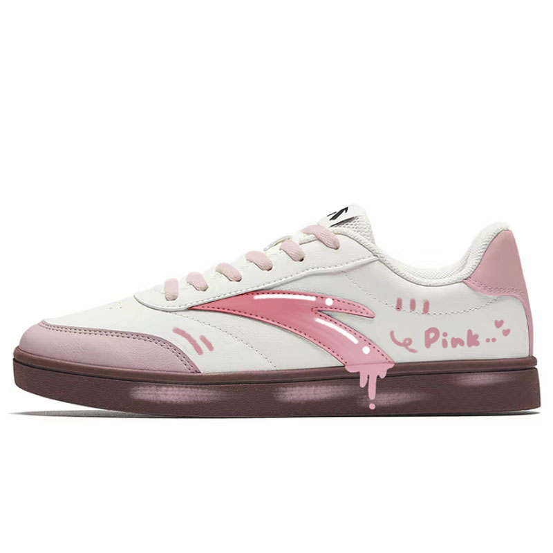 Anta Active Pink Girlish Low top Skateboard Shoes Women's Pink