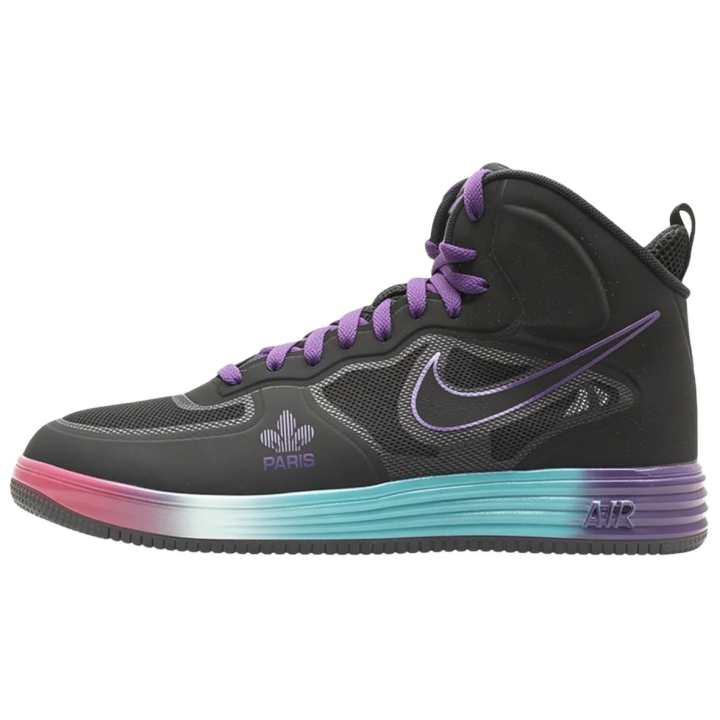 Nike Nike Lunar Force 1 Mid top Skateboard Shoes Men's Black Purple