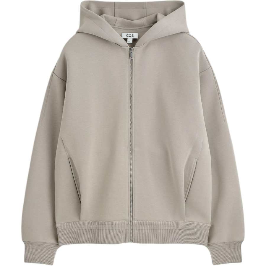 COS Casual Loose Fit Minimalist Zip-Up Hoodie Men's