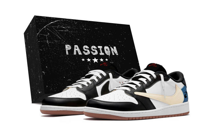 Jordan Jordan x Travis Scott Air Jordan 1 Travis Scott X AJ1 Low Box 7.0 Slip Resistant Abrasion Resistant Low top