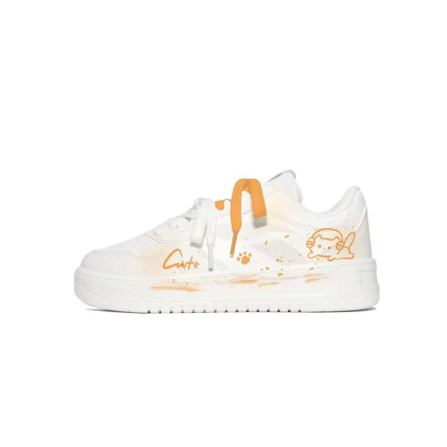 Anta Headphones Cat Orange New Men's, Niche, Campus Style Couple, Cute Versatile, Shiro Shoes Comfortable