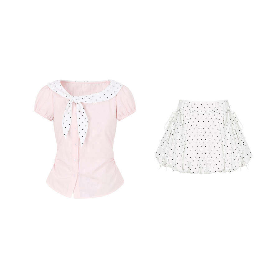Umoumo Umoumo Two Piece Skirt Sets Women's Thin Short
