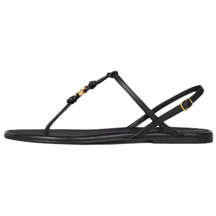 CELINE CELINE One Strap Sandals 0.5cm Women's Black