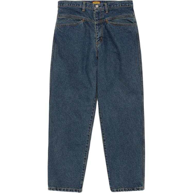 HUMAN MADE Jeans Unisex Blue Moderate Tapered Pants