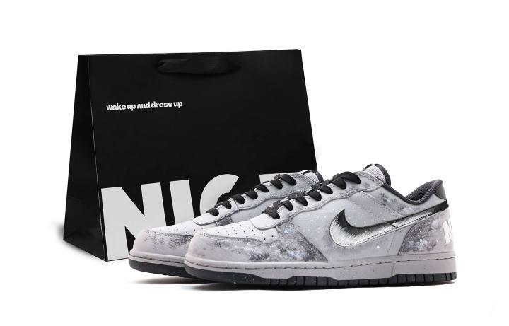 Nike Nike Big Charcoal Meteorite Star Breathable And Slip Resistant Low top Skateboard Shoes Men's Meteorite Gray