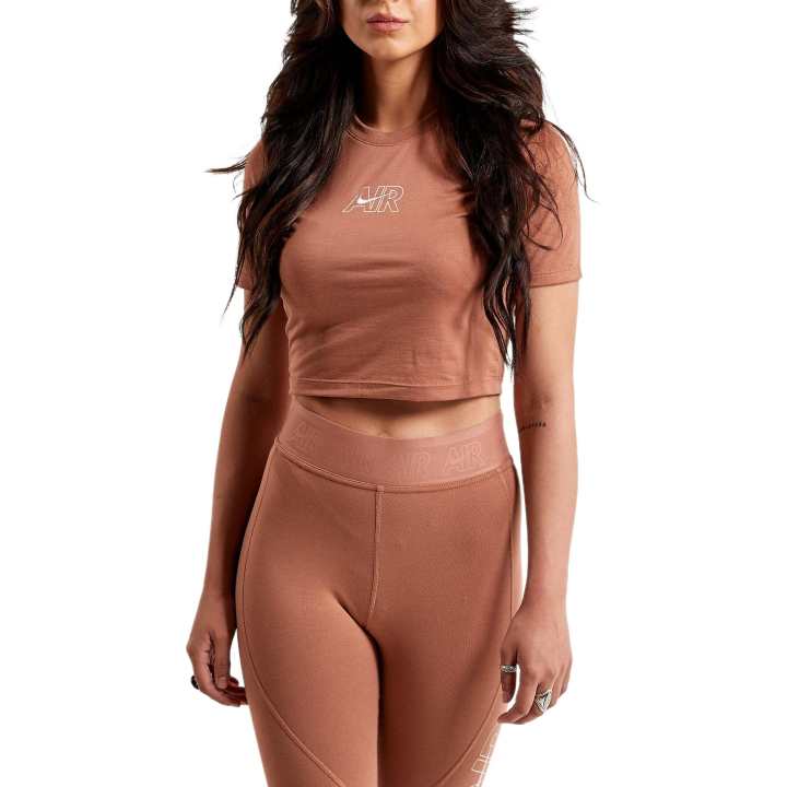 Nike Nike Air T Shirts Women's Brown Crew Neck