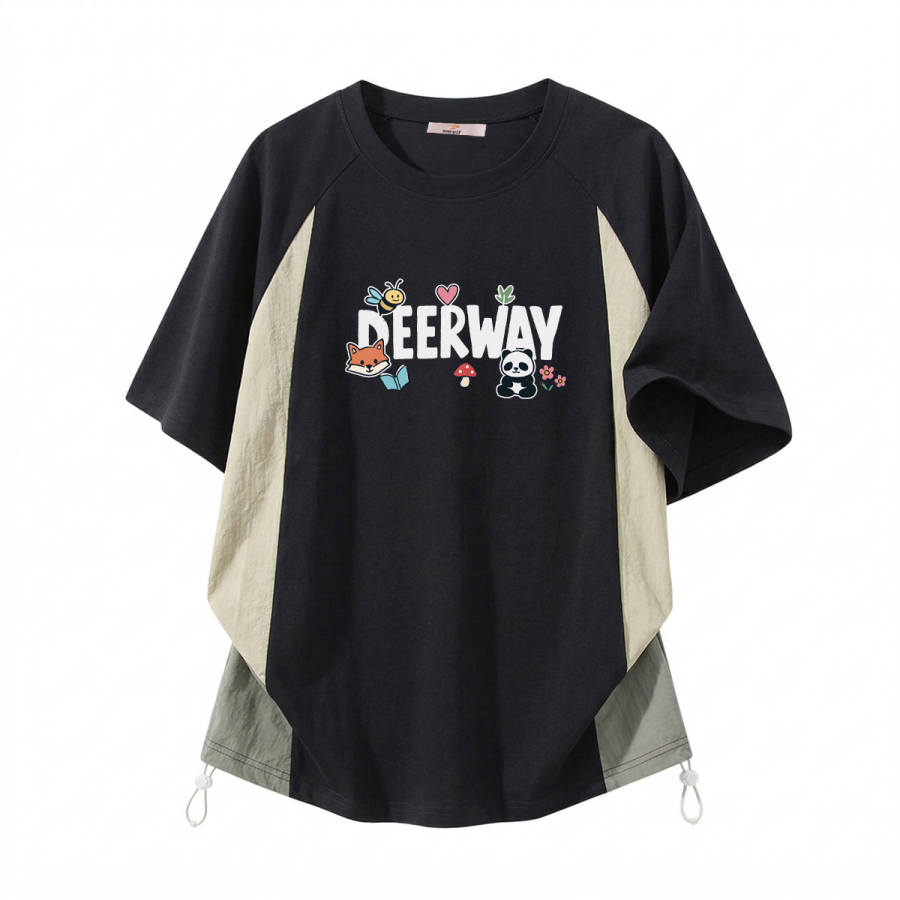 DEERWAY T Shirts Unisex Crew Neck Moderate Straight Fit