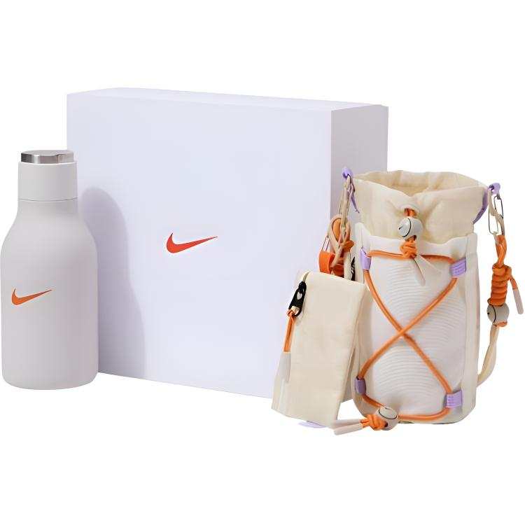 Nike Nike Insulated Cup, Minimalist Modern Drinking Glass Set Stainless Steel Black White 430ml/350ml