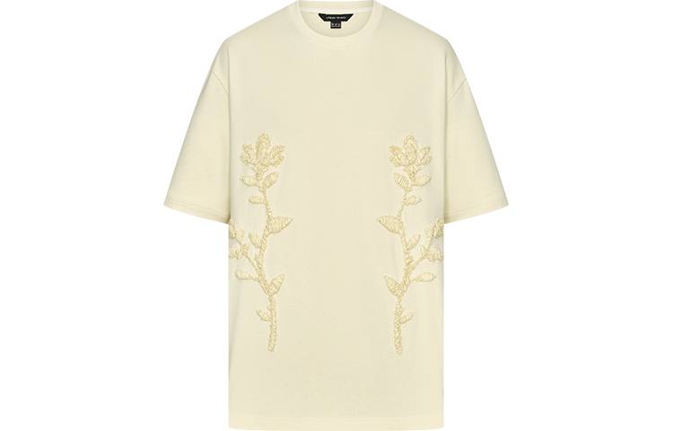 URBAN REVIVO T Shirt Men's Beige Yellow