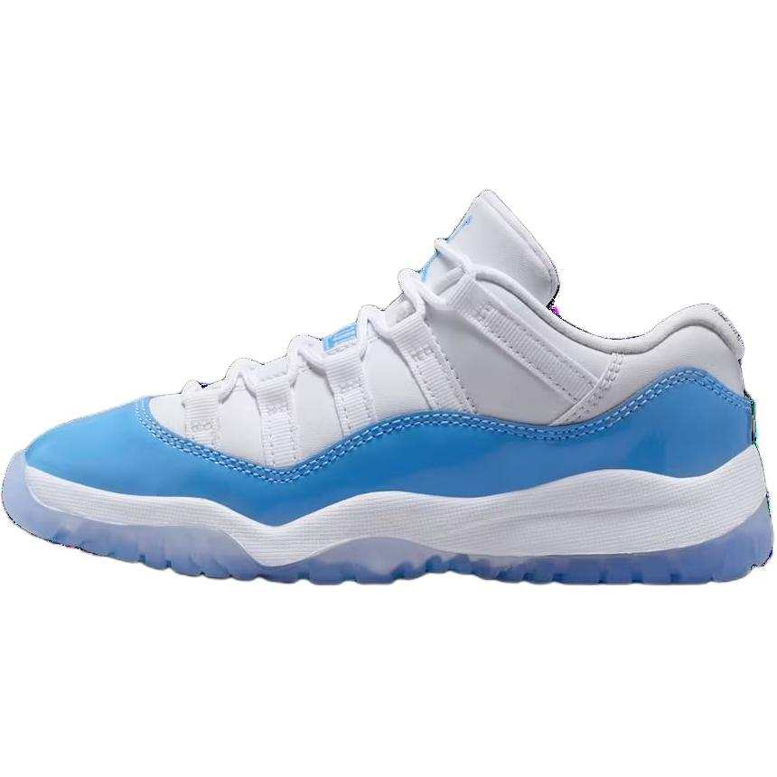 Jordan Jordan Air Jordan 11 Slip Resistant Low top Children's Basketball Shoes White/University Blue