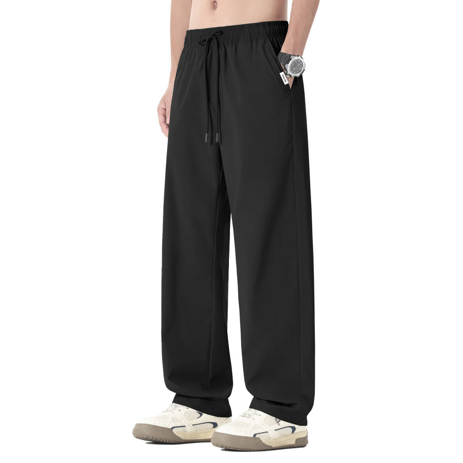 Tonlion Casual Pants Unisex Moderate Straight Fit Pants