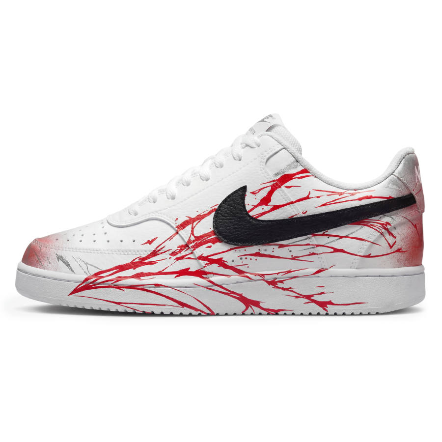 Nike Nike Court Vision 1 Low Chinoiserie, Bloodstained Mountains Slip Resistant And Breathable Low top Skateboard Shoes